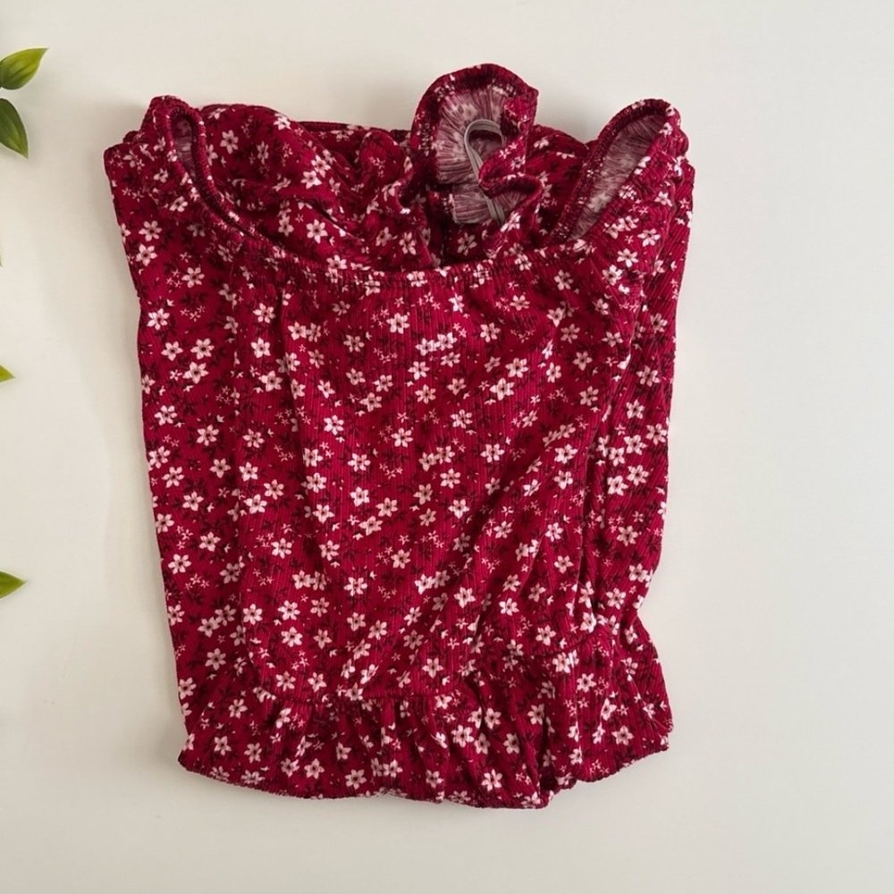dream girl red and white floral dress